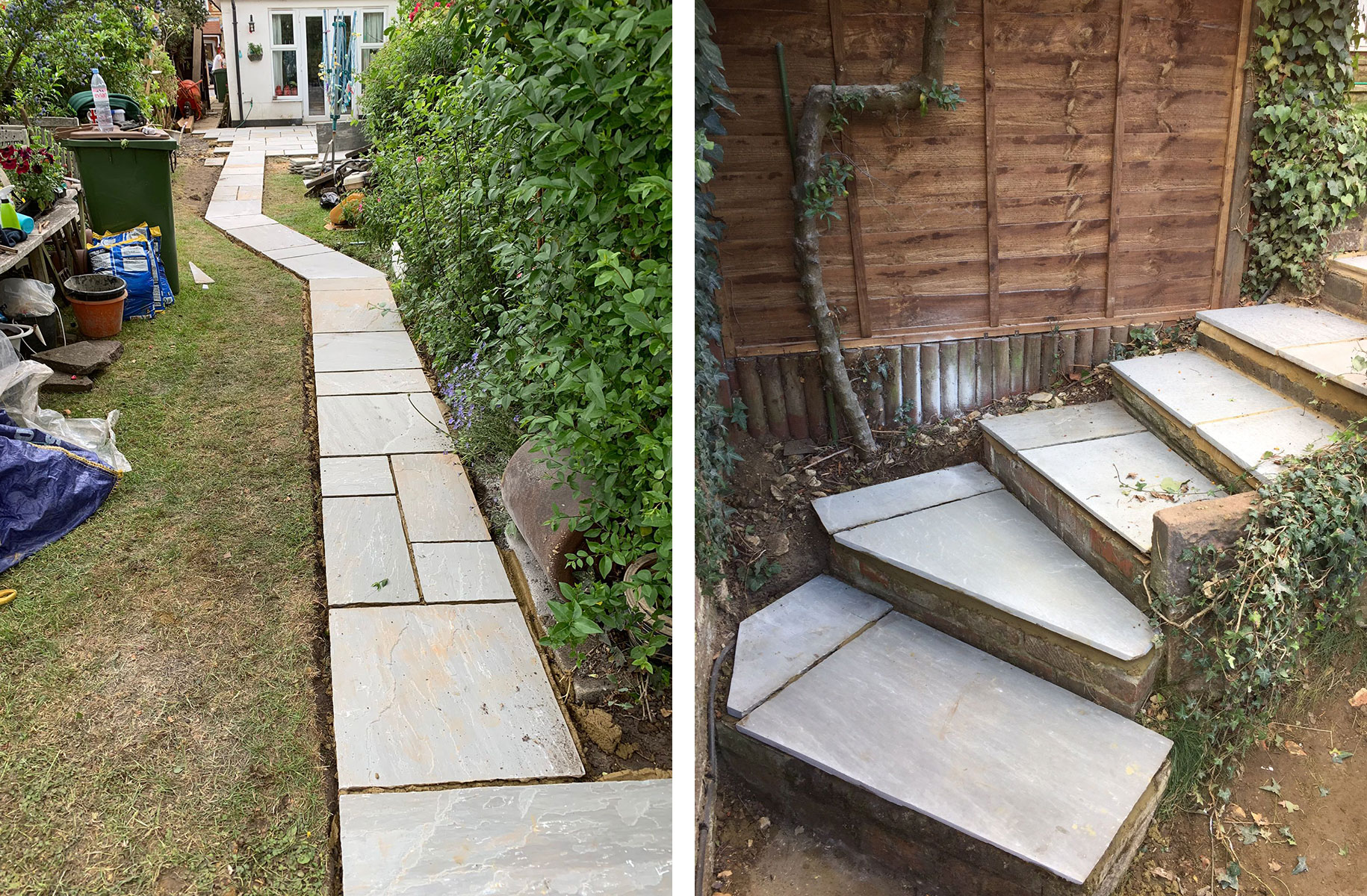 Garden path by Stone Landscapes, Woking, Surrey