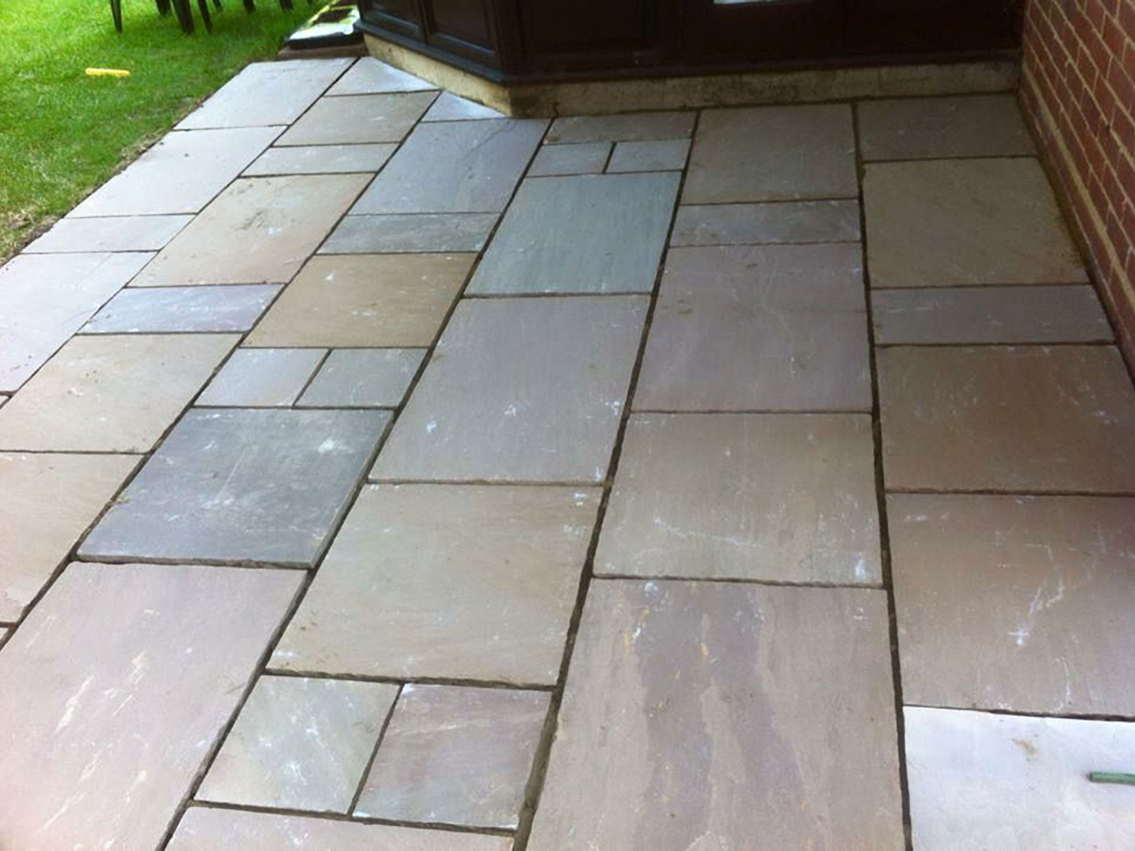 Sandstone patio by Stone Landscapes, Woking, Surrey