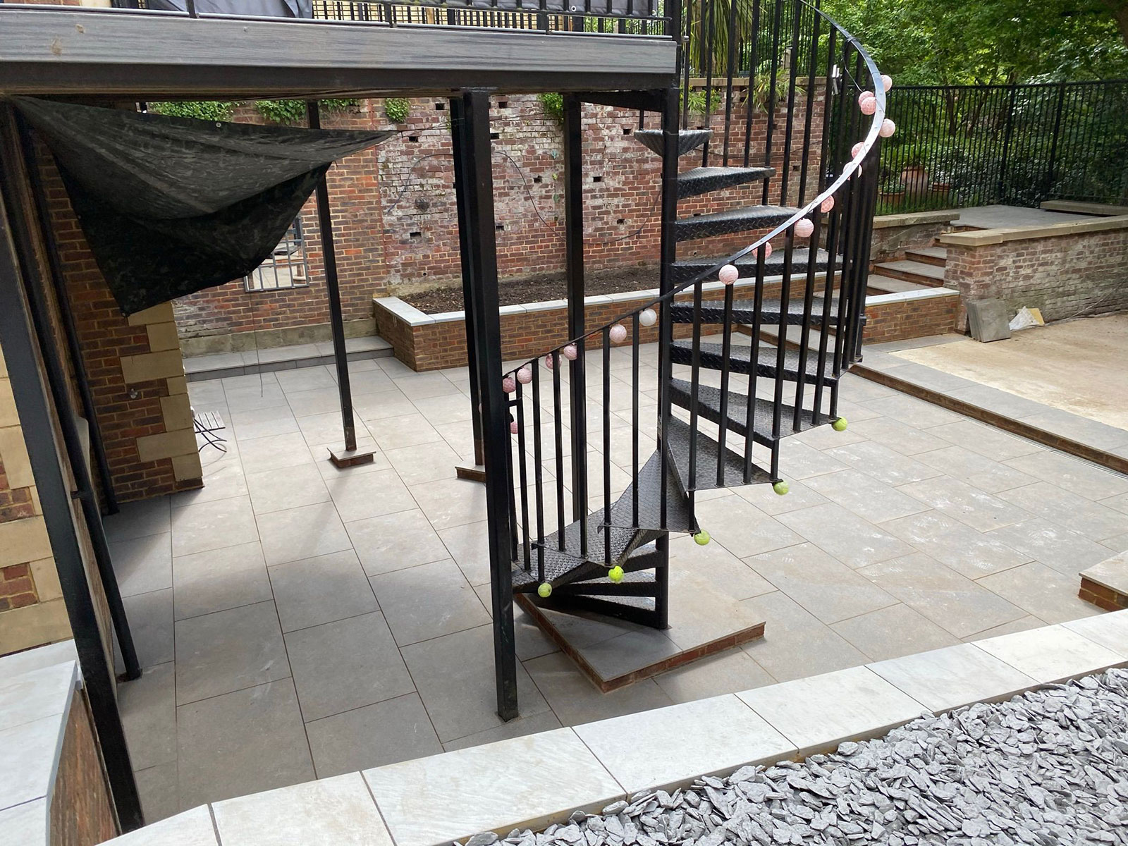 Porcelain patio by Stone Landscapes, Woking, Surrey